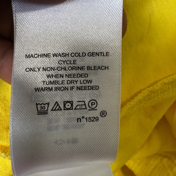 Ralph Lauren Yellow Puff Sleeve V-Neck Dress Sz M - Picture 14 of 14